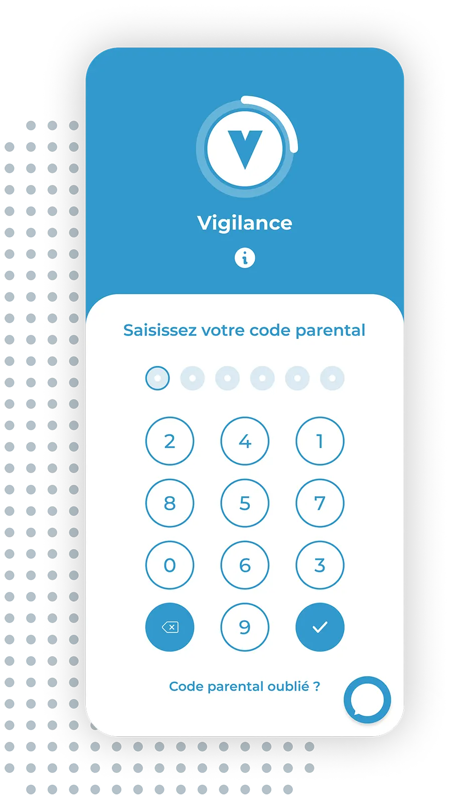 Ecran mobile de la solution Vigilance